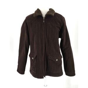 Patagonia Wool Striped Sherpa Lined Jacket